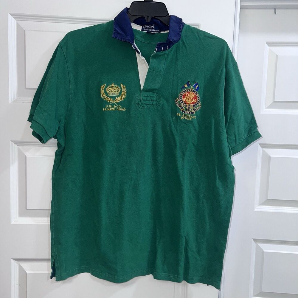 Polo Ralph Lauren Vintage Green Polo Men’s XL Naval Squad